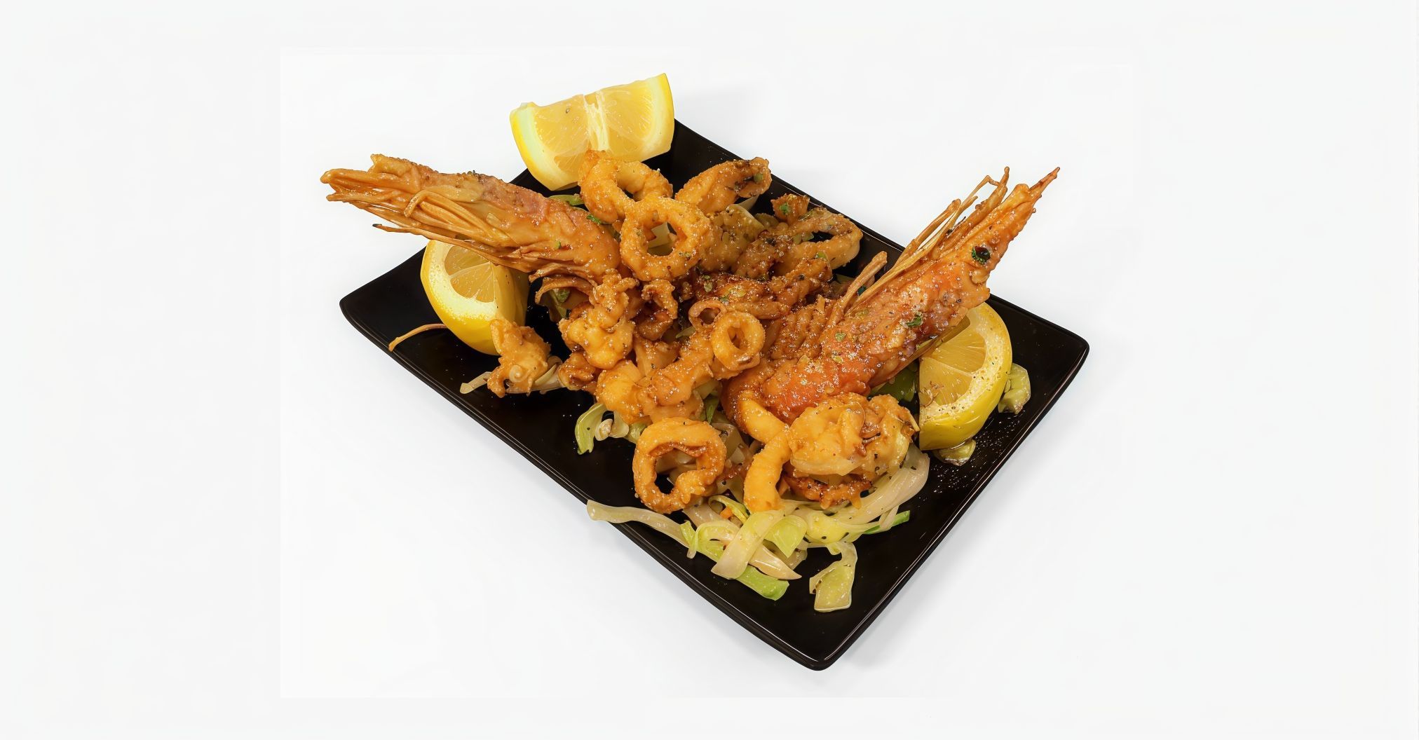 Frittura di gamberi e calamari
