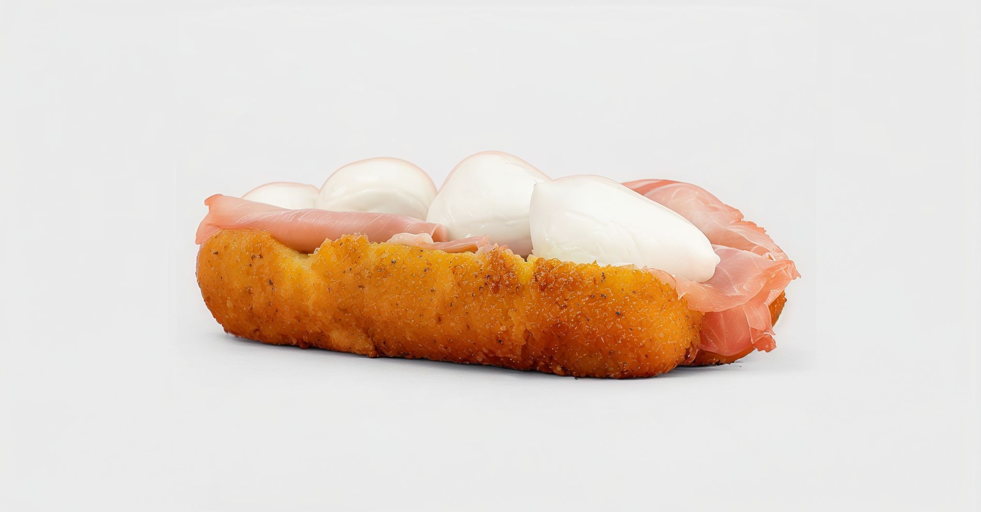 Crocchettone con prosciutto cotto e mozzarella