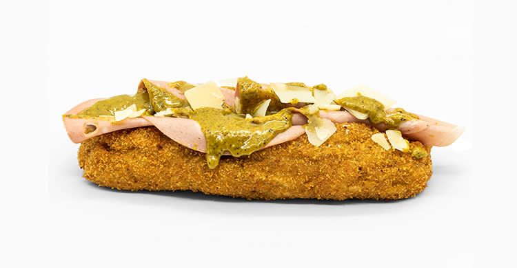 Crocchettone con mortadella e crema di pistacchio